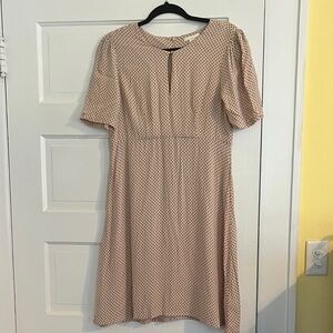 H&M Beige Polka Dot Midi Dress